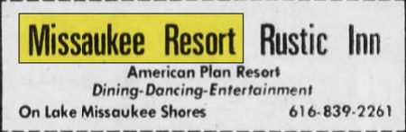 Missaukee Resort - Aug 1974 Ad (newer photo)